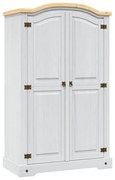 vidaXL Roupeiro Corona Range pinho mexicano com 2 portas branco