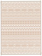 Outsunny Tapete reversível para exterior 3,7x2,7 m Tapete de Chão Padrão Parede Geométrica em PP Saco de Transporte Cáqui Bege Claro | Aosom Portugal