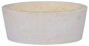 vidaXL Lavatório Ø40x15 mármore cor creme