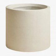 Vaso De Flores Exterior Em Cimento Aurevi Ø30 Cm & Off-white - Sklum