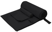 vidaXL Conjunto de Toalhas Esportivas 2 pcs Preto tecido