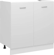 vidaXL Armário inferior lava-loiça “Lyon” derivados de madeira branco