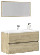 vidaXL Armário de casa de banho com espelho 80x38,5x45 cm cor sonoma