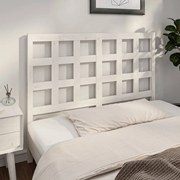 vidaXL Cabeceira de cama 140,5x4x100 cm madeira de pinho maciça branco