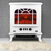 Lareira elétrica de 2000 W com ventilador aquecedor 50 x 28 x 60 cm Branco