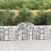 vidaXL Cestos gabião arqueados 25pcs 200x30x80/100cm ferro galvanizado