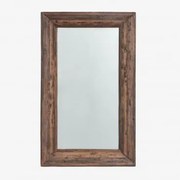 Espelho De Parede Retangular Juvira Em Madeira Reciclada 90 X 150 Cm - Sklum