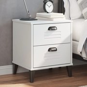 vidaXL Mesa de cabeceira VIKEN derivados de madeira branco