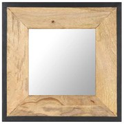 vidaXL Espelho 50x50 cm madeira de mangueira maciça