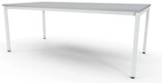 Mesa de Reunião 2400x1200mm - Alfa Branco/Cinza