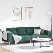 vidaXL Sofá de Sala de Estar Verde Escuro 250 x 77 x 76 cm Poliéster