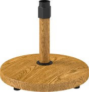 Outsunny Base para Chapéu de Sol Redonda com Pés Ajustáveis Base para Chapéu de Sol com Preenchimento de Cimento 24,5 kg Ø48x44 cm Madeira | Aosom Portugal