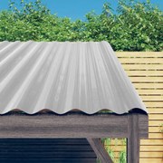 vidaXL Painéis de telhado 12 pcs 100x36 cm aço revestido a pó prateado