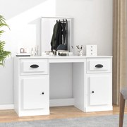 vidaXL Toucador com espelho 130x50x132,5 cm cor branco