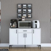 Armário Multiusos JE136 – Branco – 120x78,6x40 cm