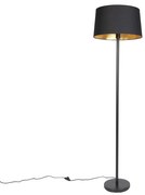 LED Candeeiro de pé inteligente preto com abajur preto 45 cm incl. Wifi A60 - Simplo Moderno