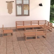 vidaXL 8 pcs conjunto lounge de jardim pinho maciço castanho mel