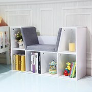 Estante com assento Biblioteca para crianças 102,5 x 30 x 63,5 cm Branco