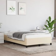 vidaXL Estrutura de cama sem colchão 120x200 cm tecido cor creme