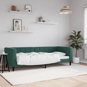 Sofá-cama 80x200 cm veludo verde-escuro