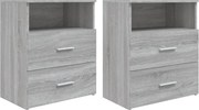 vidaXL Mesas de cabeceira 2 pcs 50x32x60 cm sonoma cinzento