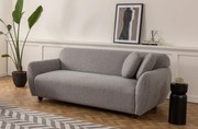 Sofá de 3 Lugares Eddy – Cinzento Claro – 223x83x86 cm