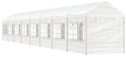 Tenda de Eventos com telhado 17,84x2,28x2,69 m polietileno branco