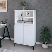 vidaXL Aparador alto 60x36x110 cm derivados de madeira branco