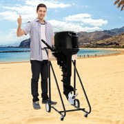 Caixa de ferramentas com 5 gavetas, rodas com trava e prateleira ajustável - preta