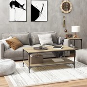 vidaXL Mesa centro 100x50x40 cm derivados madeira cor carvalho sonoma