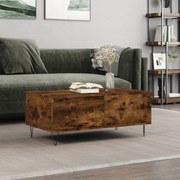 vidaXL Mesa de centro 90x50x36,5 cm derivados madeira carvalho fumado