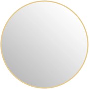 HOMCOM Espelho Redondo Espelho de Casa de Banho Quadro de Metal Fácil de Instalar Quarto Sala de Estar Entrada Ø 70x2,5 cm Dourado | Aosom Portugal