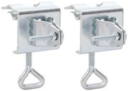 vidaXL Grampos de guarda-sol para varanda 2 pcs 32 mm aço galvanizado