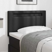 Cabeceira vidaXL Design Liso Preto 90 cm Couro Sintético