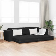 vidaXL Sofá Cama 2 em 1 Preto 245x150x60.5 cm Tecido