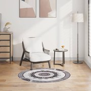 vidaXL Tapete lavável antiderrapante φ120 cm multicor