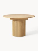 Mesa de jantar extensível com estrutura canelada Filo, 120 - 160 x 75 cm