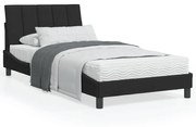 vidaXL Estrutura de cama c/ luzes LED 100x200 cm veludo preto