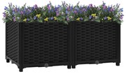 vidaXL Canteiro elevado 80x40x38 cm polipropileno