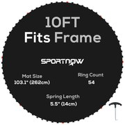 SPORTNOW Tapete de Substituição para Trampolim Redondo Ø262 cm Tapete