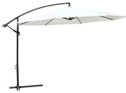 vidaXL Guarda-sol Suspenso Branco