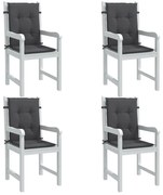 vidaXL Almofadões lombares p/ cadeiras 4pcs 100x50x4cm mesclado tecido