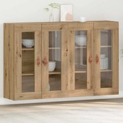 vidaXL Armário de parede 2 pcs carvalho artisiano 69.5 x 34 x 90 cm