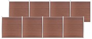 vidaXL Painel de vedação para jardim 1391x186 cm WPC castanho