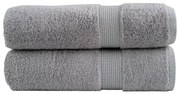 vidaXL Toalhas de banho premium SOLUND 2pcs 70x140cm 600 gsm cinzento