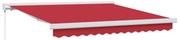 vidaXL Toldo Retrátil Vermelho 300 x 250 cm Tecido e Metal