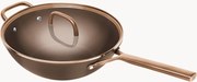 Wok antiaderente com tampa de vidro Milano