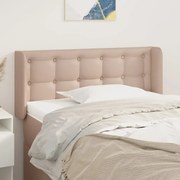 vidaXL Cabeceira cama abas couro artificial 103x16x78/88 cm cappuccino