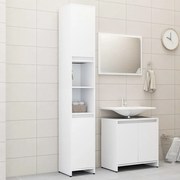 vidaXL 3 pcs conjunto de móveis de casa de banho contraplacado branco