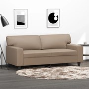 Sofá de 2 lugares 140 cm couro artificial cor cappuccino